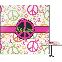Peace Sign Square Table Top - 30" (Personalized)