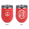 Peace Sign Stainless Wine Tumblers - Coral - Double Sided - Approval