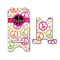 Peace Sign Stylized Phone Stand - Front & Back - Large