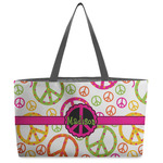 Peace Sign Beach Totes Bag - w/ Black Handles (Personalized)