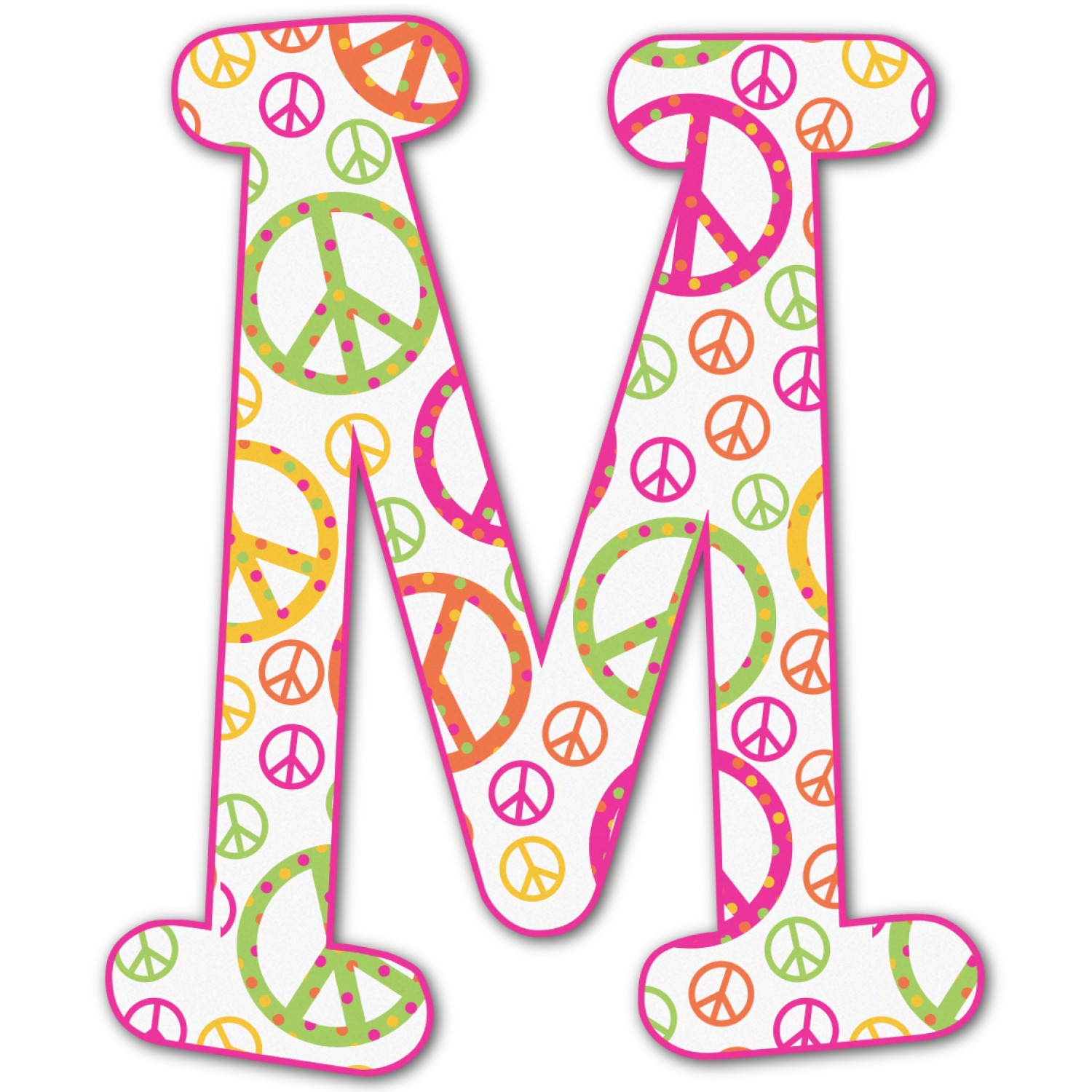 letter sign decal Letter Sign Peace   (Personalized Decal Large