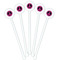 Peace Sign White Plastic 5.5" Stir Stick - Fan View