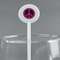 Peace Sign White Plastic 5.5" Stir Stick - Round - Main