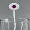 Peace Sign White Plastic 7" Stir Stick - Oval - Main