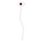 Peace Sign White Plastic 7" Stir Stick - Oval - Single Stick