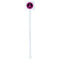 Peace Sign White Plastic Stir Stick - Double Sided - Square - Single Stick