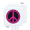 Peace Sign White Plastic Stir Stick - Single Sided - Square - Approval