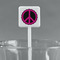 Peace Sign White Plastic Stir Stick - Square - Main