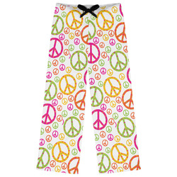 Peace Sign Womens Pajama Pants - L