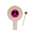 Peace Sign Wooden 4" Food Pick - Round - Closeup