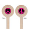 Peace Sign Wooden 6" Stir Stick - Round - Double Sided - Front & Back