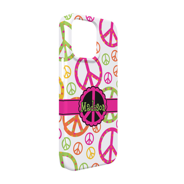 Custom Peace Sign iPhone Case - Plastic - iPhone 13 (Personalized)