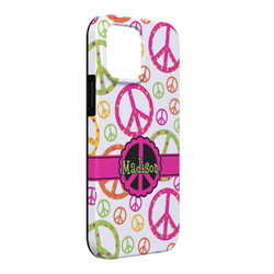 Peace Sign iPhone Case - Rubber Lined - iPhone 13 Pro Max (Personalized)