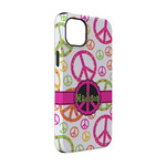 Peace Sign iPhone Case - Rubber Lined - iPhone 14 (Personalized)