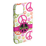 Peace Sign iPhone Case - Plastic - iPhone 15 Plus (Personalized)