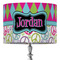 Harlequin & Peace Signs 16" Drum Lampshade - ON STAND (Fabric)