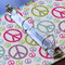 Harlequin & Peace Signs 3 Ring Binders - Full Wrap - 1" - DETAIL