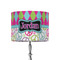 Harlequin & Peace Signs 8" Drum Lampshade - ON STAND (Fabric)