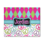 Harlequin & Peace Signs 8' x 10' Patio Rug (Personalized)