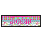 Harlequin & Peace Signs Bar Mat - Large (Personalized)