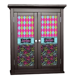 Harlequin & Peace Signs Cabinet Decal - XLarge (Personalized)