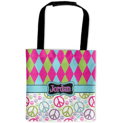 Harlequin & Peace Signs Auto Back Seat Organizer Bag (Personalized)
