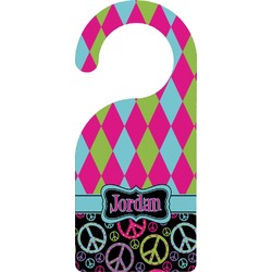 Harlequin & Peace Signs Door Hanger (Personalized)