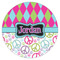 Harlequin & Peace Signs Drink Topper - Small - Single