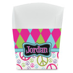 Harlequin & Peace Signs French Fry Favor Boxes (Personalized)