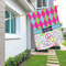 Harlequin & Peace Signs House Flags - Single Sided - LIFESTYLE