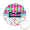 Harlequin & Peace Signs Icing Circle - Small - Front