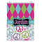 Harlequin & Peace Signs Jewelry Gift Bag - Matte - Front