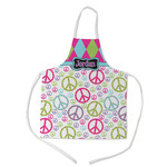 Harlequin & Peace Signs Kid's Apron w/ Name or Text