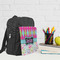 Harlequin & Peace Signs Kid's Backpack - Lifestyle