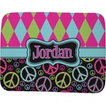 Harlequin & Peace Signs Memory Foam Bath Mat - 48"x36" (Personalized)