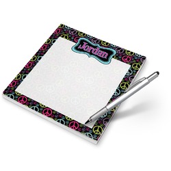 Harlequin & Peace Signs Notepad (Personalized)