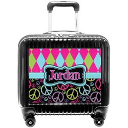 Harlequin & Peace Signs Pilot / Flight Suitcase (Personalized)