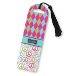 Harlequin & Peace Signs Plastic Bookmark (Personalized)