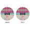 Harlequin & Peace Signs Round Linen Placemats - APPROVAL (double sided)