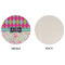 Harlequin & Peace Signs Round Linen Placemats - APPROVAL (single sided)