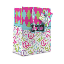 Harlequin & Peace Signs Gift Bag (Personalized)