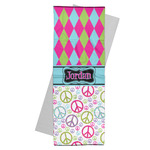 Harlequin & Peace Signs Yoga Mat Towel (Personalized)