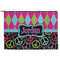Harlequin & Peace Signs Zipper Pouch Large (Front)