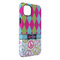 Harlequin & Peace Signs iPhone 14 Pro Max Tough Case - Angle