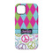 Harlequin & Peace Signs iPhone 14 Tough Case - Back