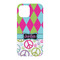 Harlequin & Peace Signs iPhone 15 Case - Back