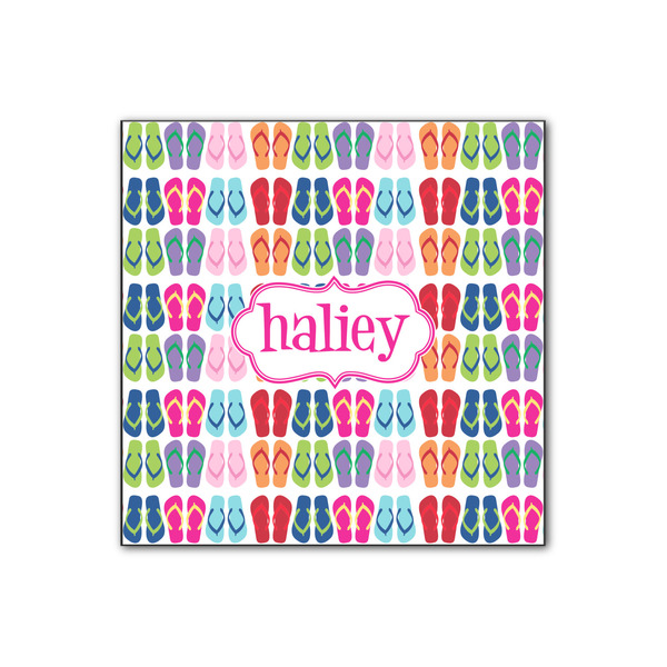 Custom FlipFlop Wood Print - 12x12 (Personalized)