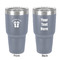 FlipFlop 30 oz Stainless Steel Ringneck Tumbler - Grey - Double Sided - Front & Back