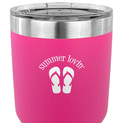 FlipFlop 30 oz Stainless Steel Tumbler - Pink - Double Sided (Personalized)