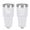 FlipFlop 30 oz Stainless Steel Ringneck Tumbler - White - Double Sided - Front & Back